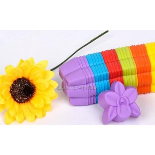 500pcs Flower Cake Mold Cupcake Liner Baking Mold Biscuit Silicone Kitchen Stencil Form Pastry Soap Muffin