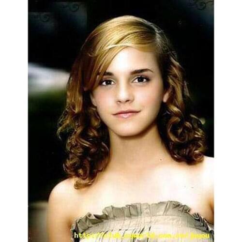 5D DIY Full Round Diamond Painting Movie Star Emma Charlotte Duerre Watson 3D Embroidery Cross Stitch Mosaic Home Decor YC233