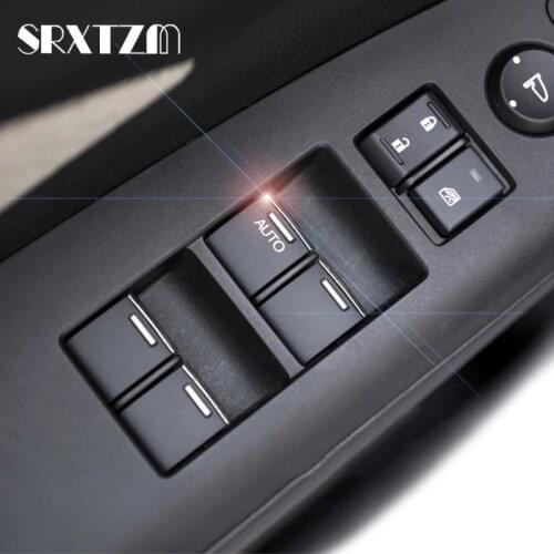 7Pcs Chrome Door Window Switch Lift Button Cover Trim For Honda CR-V Vezel Accord 2008 2009 2010 2011 2012 2013 2014 2015