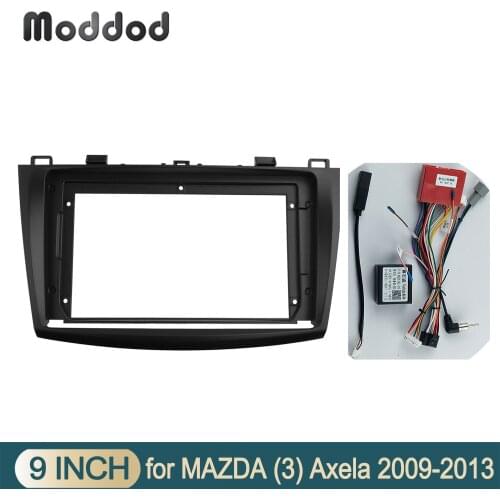 9 inch Screen Car Radio Fascias for MAZDA 3 2010-2013 Dashboard Installation Surround Trim Kit Frame GPS Bezel Stereo Panel