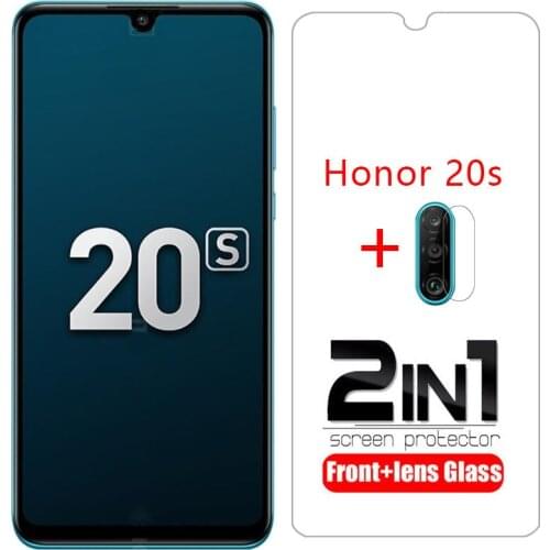 Case on honor 20s cover screen protector tempered glass camera lens film for huawei honor20s 20 s s20 protective phone coque bag