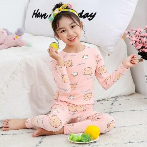 Children Pajama Set Toddler Baby Girl Pajamas Long Sleeved Cartoon Pyjamas For Kids Autumn Winter Boys Clothes 3 4 5 9 10 Years