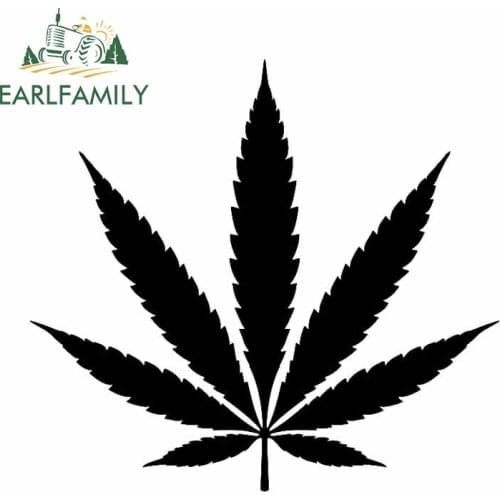 EARLFAMILY 13cm x 12cm for Weed Leaf Stock Silhouette Vinyl Decal Waterproof Surfboard Scratch-proof Windshield Car Stickers