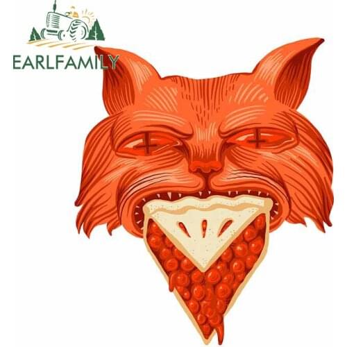 EARLFAMILY 13cm x 10.3cm for Greedy Devil Fox Car Stickers Scratch-proof Window Fine Decal Graphics Auto Motocycle Helmet Decal