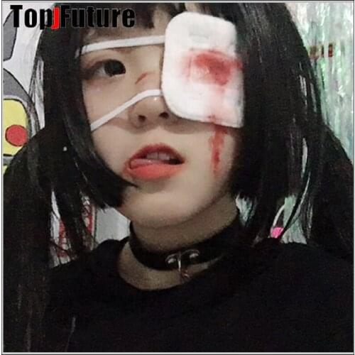 Bloodstain Anime Cosplay Costume Eyeshade Heart Embroidery Single Eye Mask Blindfold head wear LOLITA COSPLAY EYE MASK