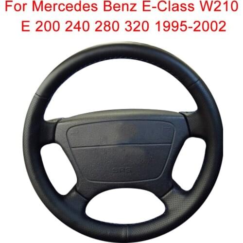 Customized Car Steering Wheel Cover For Mercedes Benz E-Class W210 E200 240 280 320 W140 S320 350 420 DIY Steering Wheel Wrap