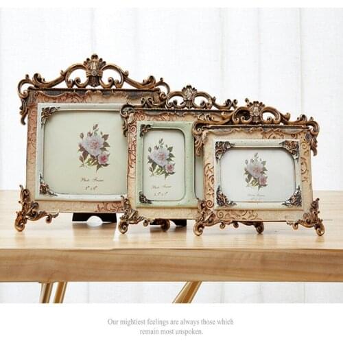 1 Piece Desktop Resin Picture Frame For Wedding Photo Europe Style Frame Photo Album For Office Room Table Oldest Picture Frame