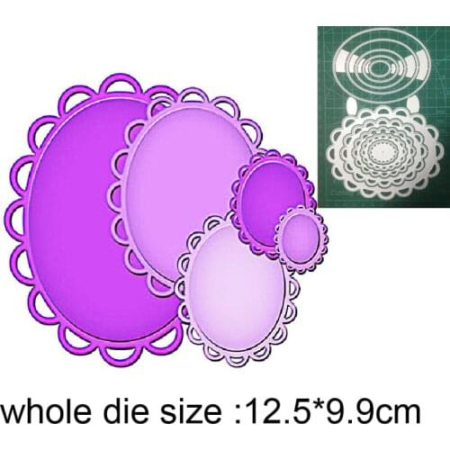 2021 New Metal Dies Lace Circle Frame Cutting Dies DIY Scrapbooking Paper Craft dies Embossing Die Cut Card Making Stencils dies