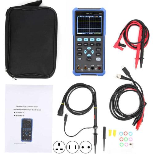 HDS242 Handheld Oscilloscope Multimeter Signal Source Waveform Generator Multifunctional Tester PH Temperature Meter