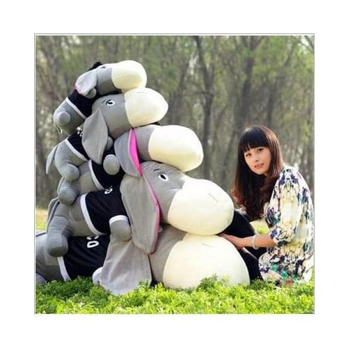 Dressed cloth prone donkey plush toy throw pillow ,Christmas gift h233