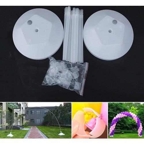 Practical Balloon Arch Kit 9FT Tall 10Ft Wide Adjustable Balloon Stand Set with Water Fillable Base 50Pcs Balloon Clips