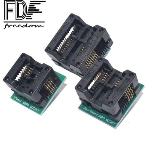 SOP16 to DIP8 Wide-body Seat Wide NEW 150mil 200-209mil 300mil Programmer SOP8 Adapter Socket for EZP2010 EZP2013 CH341A IC test