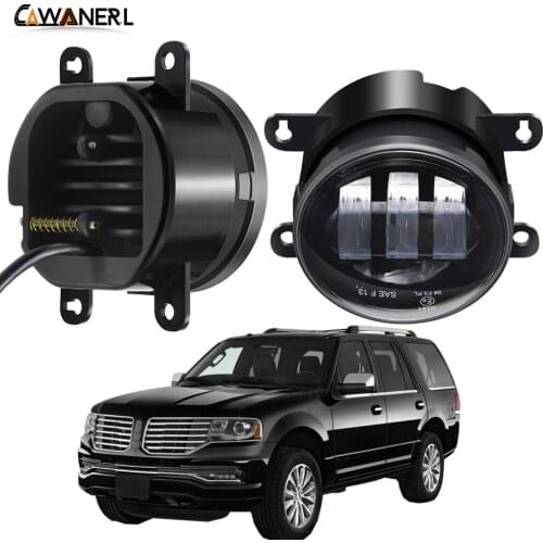 Fog Light Assembly H11 Car Front Bumper LED Fog Lamp DRL White Amber 30W 6000LM 12V For Lincoln Navigator 5.4L V8 2007-2014
