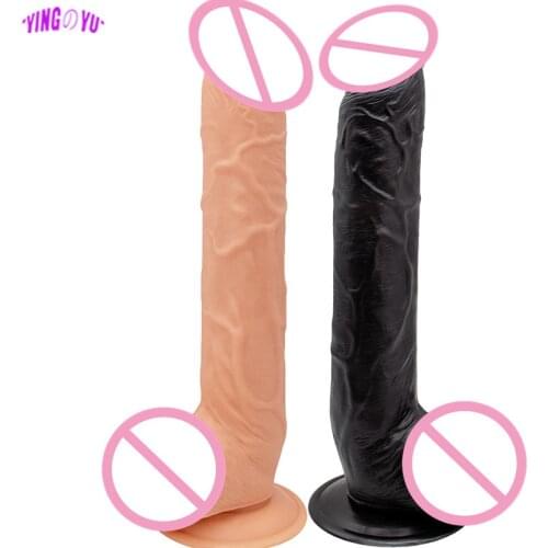Realistic Strapon Dildos Super Strong Suction Cup Erotic Products Sex Toys for Women Artificial Penis G-Spot Vagina Simulation