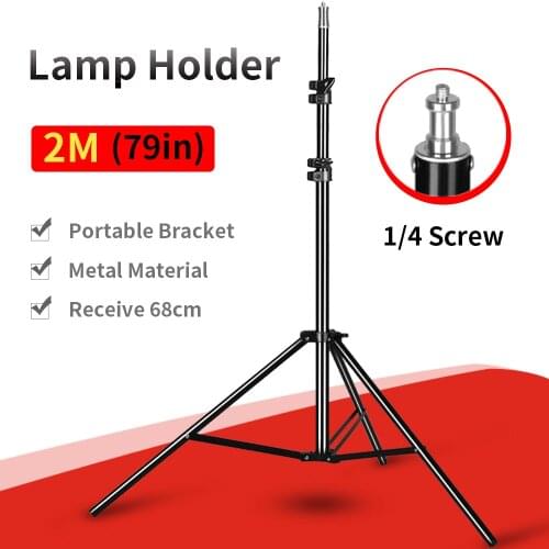 2M(79in) Photography Photo Studio Aluminum Alloy lamp Light Stand 1/4 Screw Lightweight tripod for Godox Softbox Video Flash