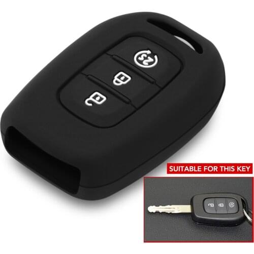 Silicone Car Key Cover Case Key Bag Holder for Renault Duster 3 button Remote Key Car Styling Interior Accessories