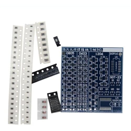 SMT SMD Component Welding Practice Board Soldering DIY Kit Resitor Diode Transistor By start Learning Electronic