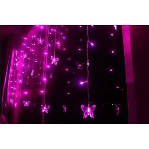 Luminarias Wedding Party Holiday Navidad Christmas Outdoor Decoration Lights Curtain Lamps 4m 18p Butterfly 100 LEDS
