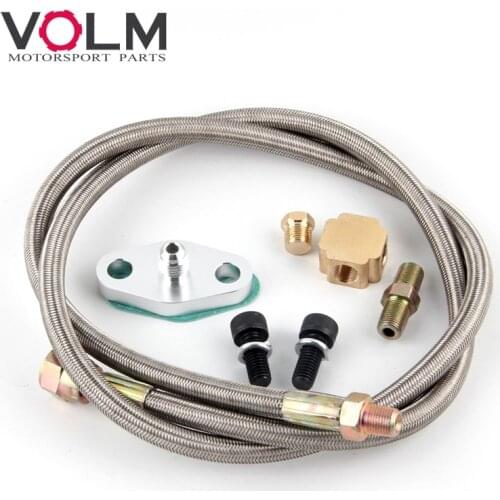 T3 T4 T3/T4 T04E T70 T66 T67 GT35 T3/60-1 GT45 Turbo Oil Feed Line 1/8 NPT 4AN