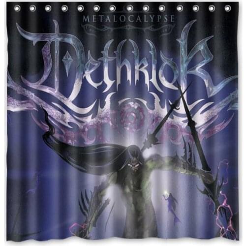Dethklok Shower Curtain Bath Curtains Waterproof Mildew Resistant Polyester Bathroom Curtain With Hooks 180*180cm