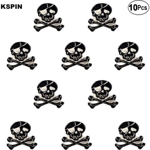 Skull Badge Lapel Pin Flag badge Brooch Pins Badges 10Pcs a Lot