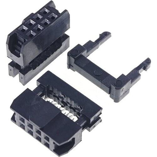 100 Pcs 0.079" 2.0 mm 8 Pin dual Row IDC Socket Female 2x4 P 8 position Rectangular connector Receptacle Ribbon Cable 28 AWG