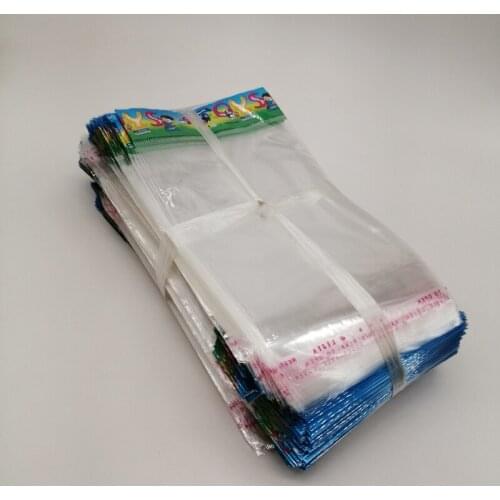 1000pcs Cartoon Toys Opp Bags Self Adhesive Transparent Opp Plastic Bag for Jewelry Cloth Packing Bag Toy Storage Bag with Hole