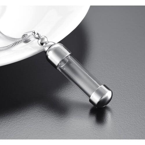 2017 New Arrival Personalised Unique Suspension Clear Glass Keepsake Pendant Urn Cremation Urn Ashes Necklace Unisex