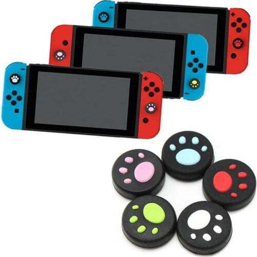4pieces Silicone Extra Higher Thumb Stick Grip Caps Joystick Button Case Cover for Nintend Switch NS Joy-Con Gamepad Controllers