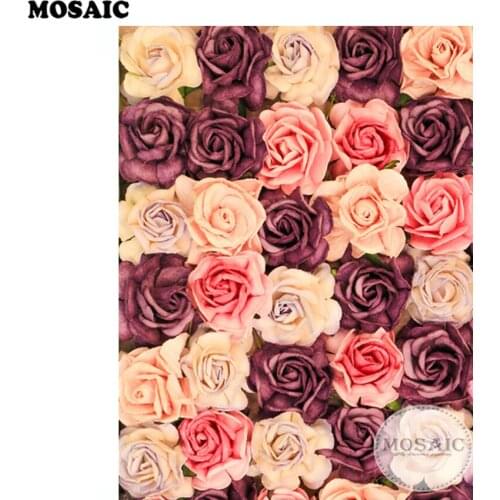 5D Diamond Embroidery rose Diy Diamond Painting Cross Stitch Diamond Mosaic Square Rhinestones Needlework wedding decoration D17