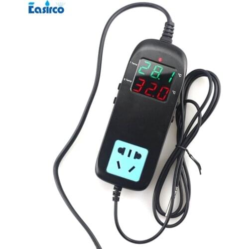 AC 90-250V Fish Tank Intelligent Temperature Controller with Socket -40~120C Microcomputer Thermostat Regulator