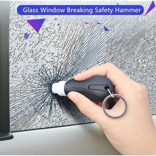 Car Styling Pocket Auto Emergency Escape Rescue Tool Glass Window Breaking Safety Hammer Car Keychain Seat Belt Cutter