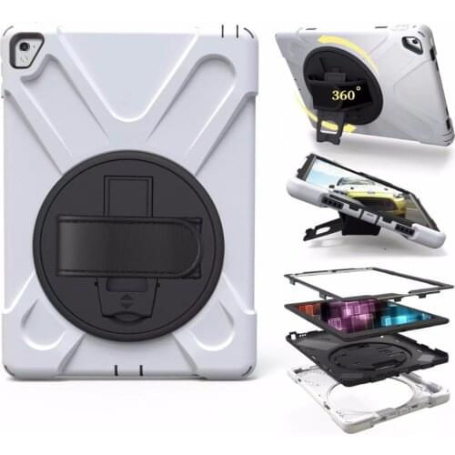 Case For iPad Pro9.7 Shockproof Kids Protector Case For Apple iPad Pro 9.7 Tablet Heavy Duty Silicone Hard Cover Hand Belt A1673