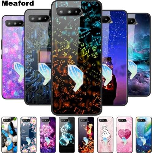 For ASUS ROG Phone 5 Tempered Glass Case Soft Bumper Hard Funda For ASUS Rog 5 Rog5 Phone 5 Case ZS673KS Ultimate Back Cover