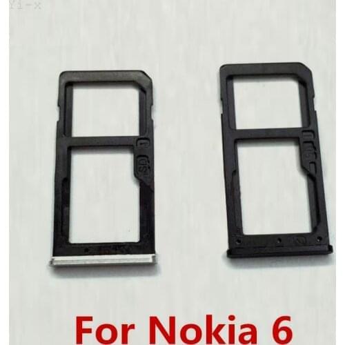10pcs/lot Sim card slot tray Holder For Nokia 6 N6 TA-1000 TA-1003
