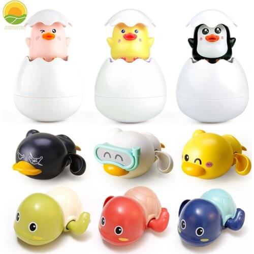 Kid Bath Clockwork Duck Toy 0-12 Monther Baby Beach Interactive Bathing Tortoise Swimming Pool Water Games For Children