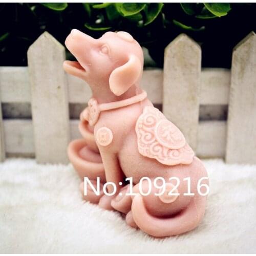 New Product!!1pcs 3D Looking Up Dog (zx231) Food Grade Silicone Handmade Soap Mold Crafts DIY Mould
