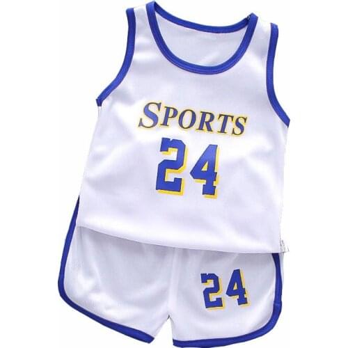 Summer Childrens Clothing Sets Boys Sports Suit for Children Basketball Vest T-shirt + Shorts Pants Kids Boy Sets Clothes1-4 Y