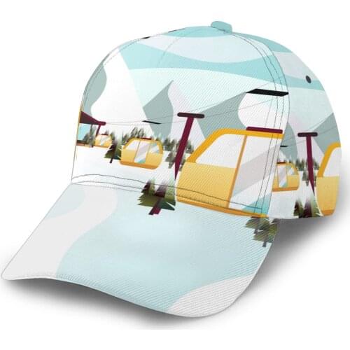 Ski Station And Winter Mountain Outdoor Sport Caps Baseball Hat Men Women Visor Cap Baseball Cap Street Hip Hop Caps