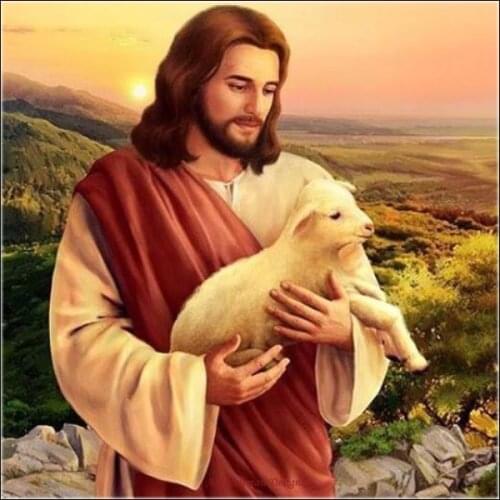 Embroidery Counted Cross Stitch Kits Needlework - Crafts 14 ct DMC Color DIY Arts Handmade Decor - Jesus is the Great Shepherd