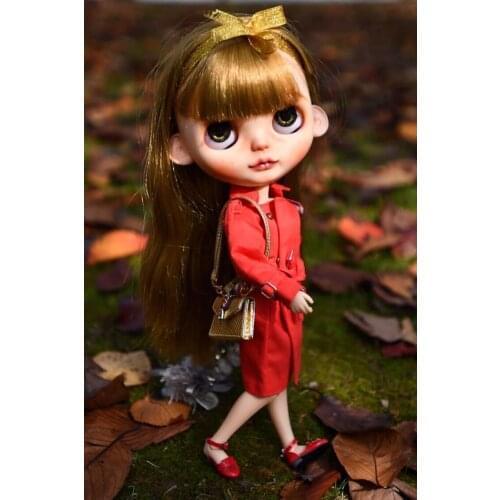 New Cool Blyth Doll Clothes,Khaki,black,red Wine Coat for 1/6 Doll Clothes Accessories(for Barbies,OB24,Azone s, Blyth,1/6 Dolls