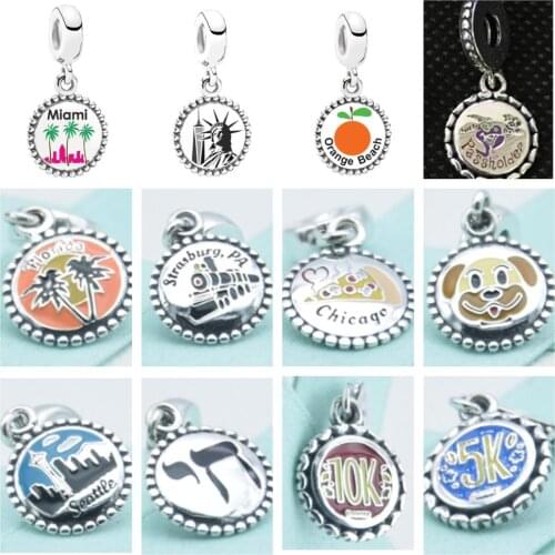 PDD DZ 03 925 Sterling Silver Spring New Charm Pendant with DIY Bracelet Necklace Jewelry Gift Carving Suitable for Women