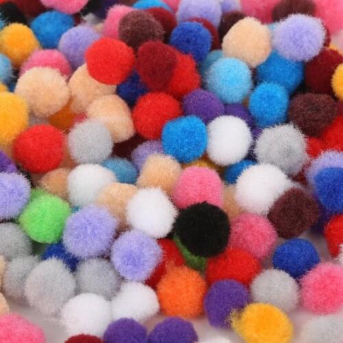 New Arrival 300Pcs/lot Multi Color 10mm Pompoms Soft Pom Poms Balls For DIY Sewing Wedding Scrapbooking Decor Accessories