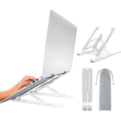 Portable Laptop Stand Desk Support Base Notebook Stand For Macbook Air Silicone Non-slip Foldable Aluminium Alloy Laptop Holder