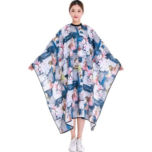 Salon Professional Waterproof Antistatic Haircut Cape BarberShop Hairdressing Apron Retro Pattern Cape Hairdresser Styling Apron