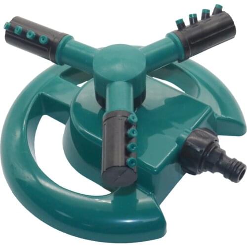 Garden Sprinklers Automatic watering Grass Lawn 360 Degree Circle Rotating Water Sprinkler 3 Nozzles Three Arm Garden Pipe Hose