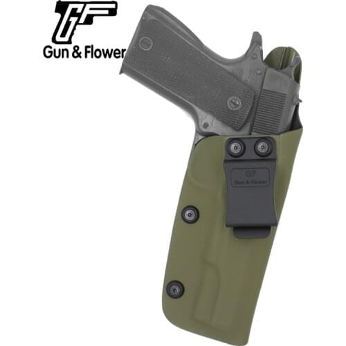 Gun&Flower Tactical IWB Kydex Holster Army Green Fast Draw Colt 1911 Pistol Case Holder