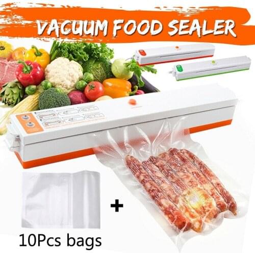 Electric Vacuum Sealer Packaging Machine For Home Kitchen Including 10pcs Food Saver Bags Household Vacuum Food Sealing