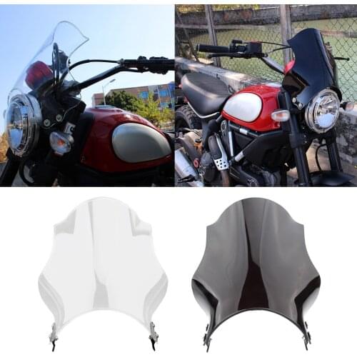 Motorcycle Motorbike Windshield Windscreen Wind Deflector Riding Spoiler Protection Fit for DUCATI SCRAMBLER 800 2015-2020