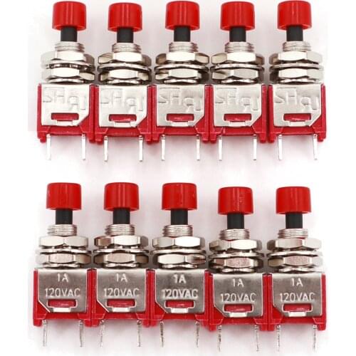 10PCS SH TS-21 Momentary 2Pin OFF-MOM Normally Open Sub-Miniature Push Button Switch